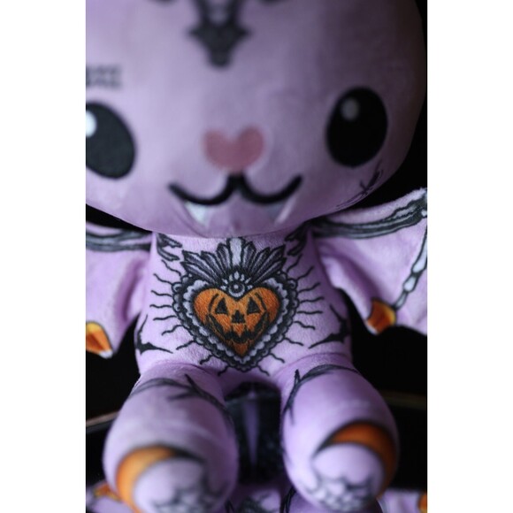 The Tattoo Zoo Frankie the Modeling Bat Plush Goth Emo Scene Stuffed Animal - Picture 4 of 14
